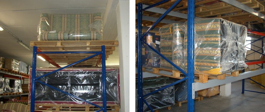 2. Scaffalature industriali porta pallets per un magazzino di mobili